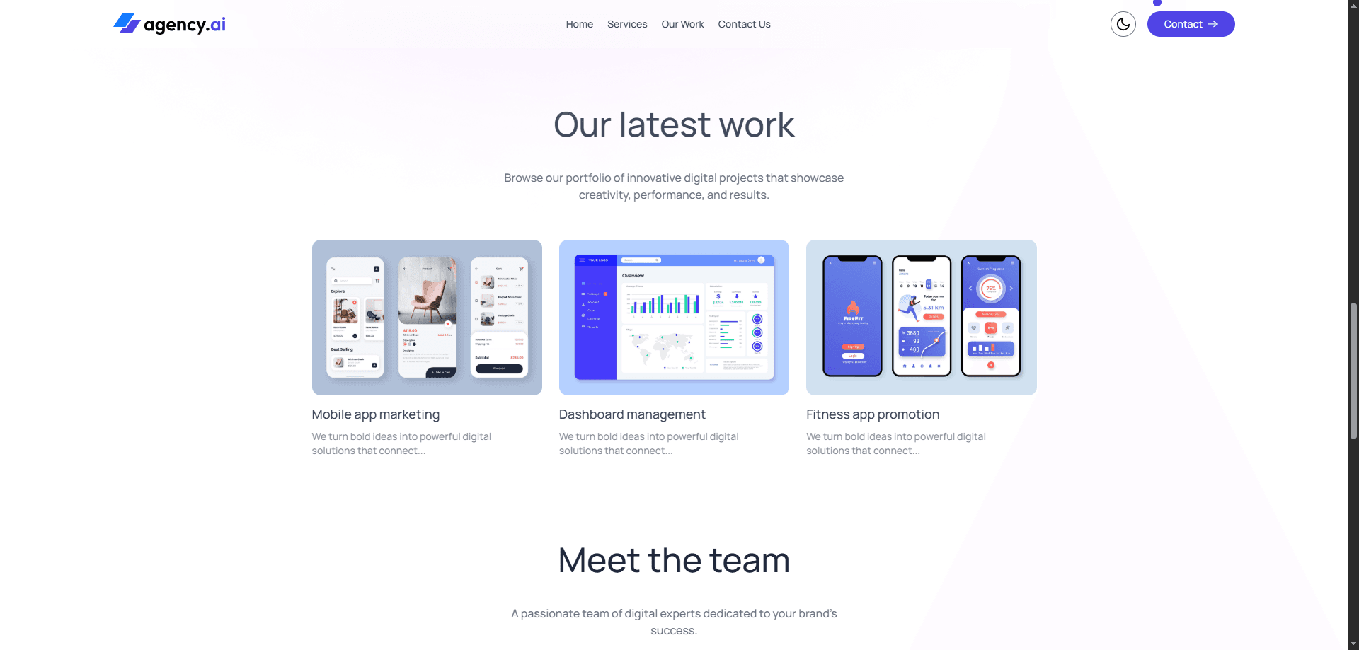 Agency.AI Landing Page Screenshot 1 - MD Amdad Islam Portfolio
