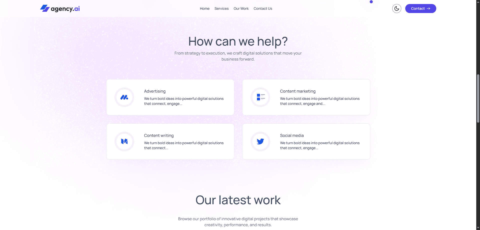 Agency.AI Landing Page Screenshot 2 - MD Amdad Islam Portfolio