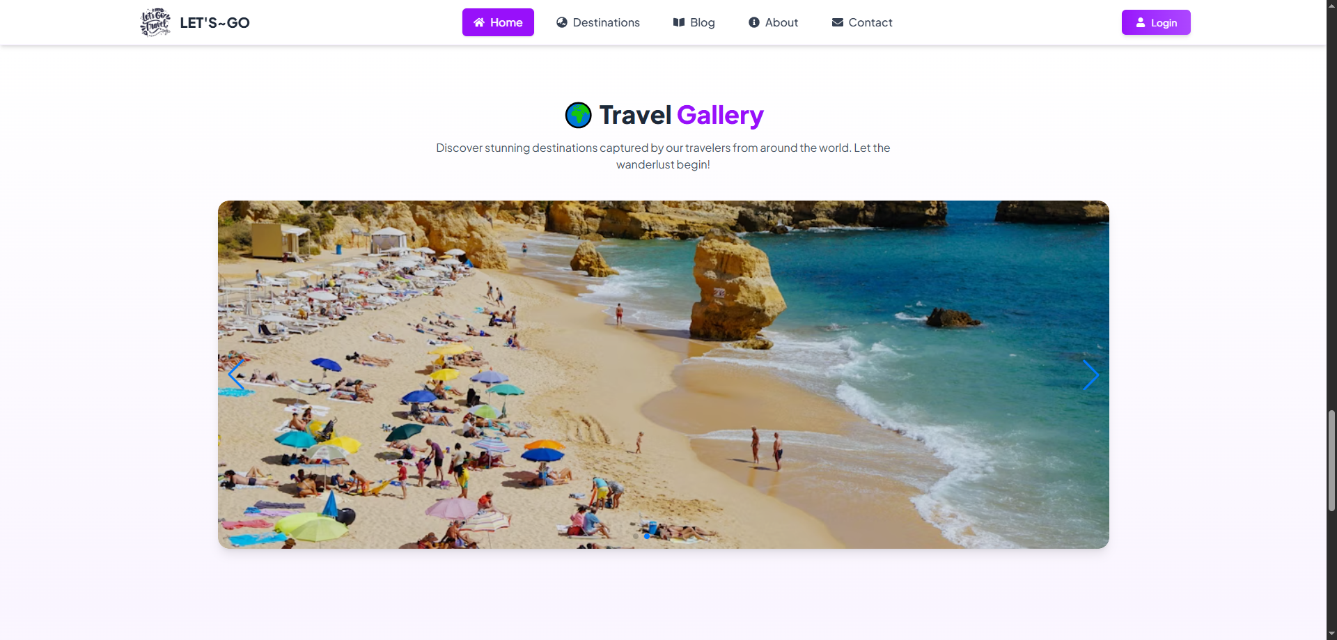 Let’s Go Travel Blog Screenshot 1 - MD Amdad Islam Portfolio