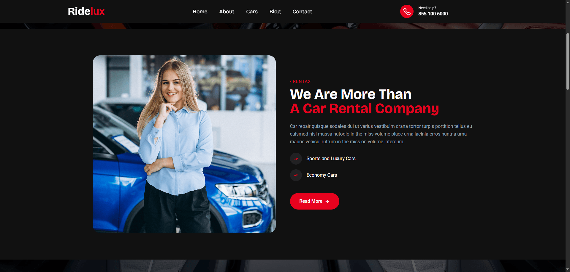 RideLux Car Rental Screenshot 3 - MD Amdad Islam Portfolio