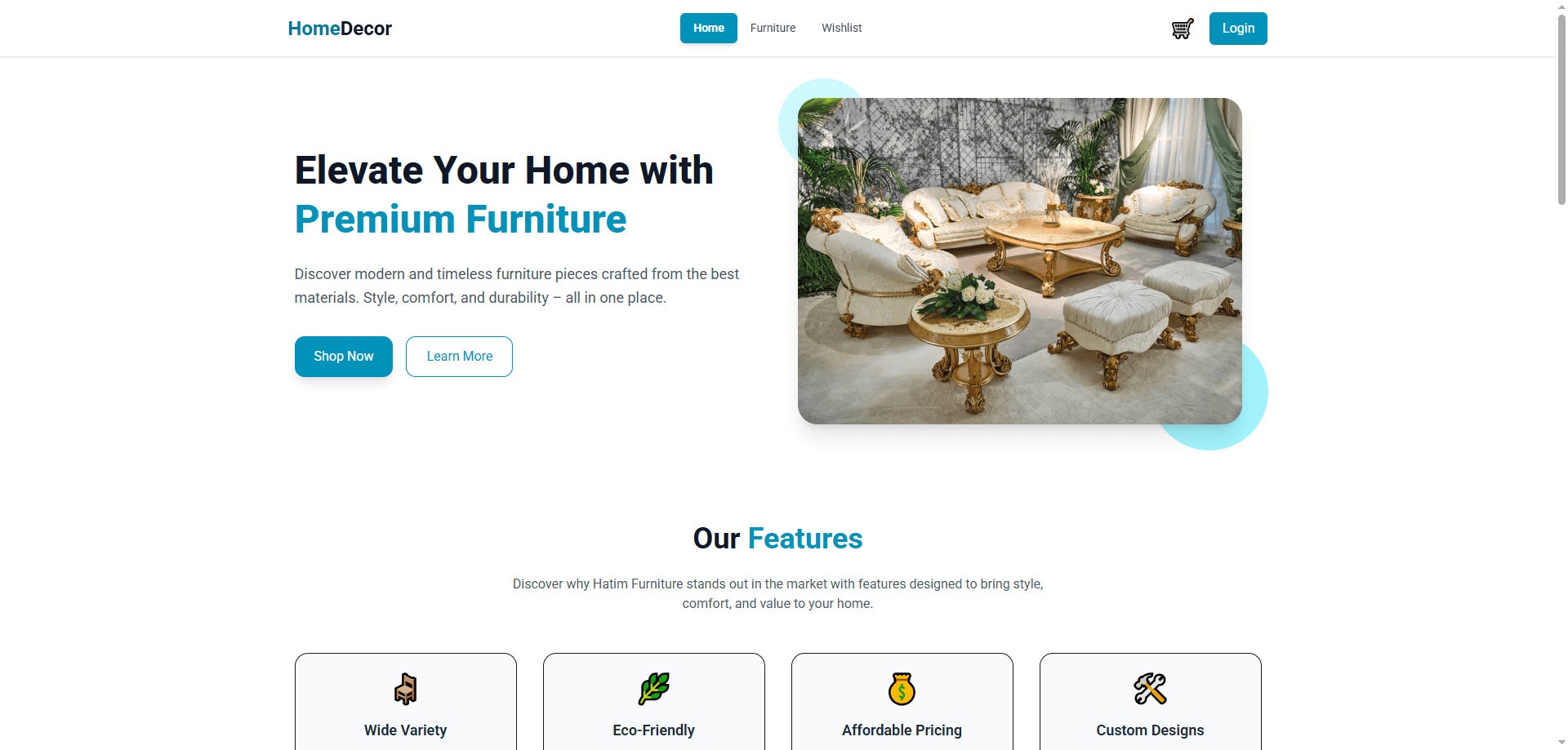 Home Decoration & Furniture Screenshot 2 - MD Amdad Islam Portfolio