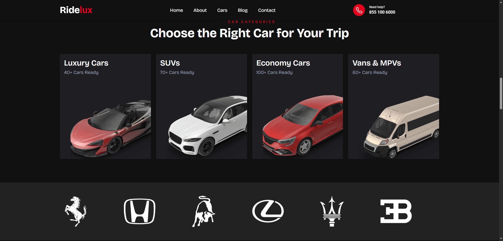 RideLux Car Rental Screenshot 2 - MD Amdad Islam Portfolio